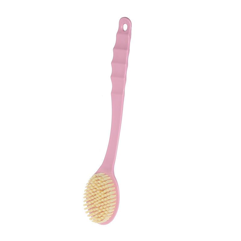 1Pc Körper Bad Dusche Zurück Pinsel Reiben Mit Lange Griff Bade Pinsel Haut Massage Massieren Reiniger Bad Dusche Gesundheit pflege 35*10cm rosa