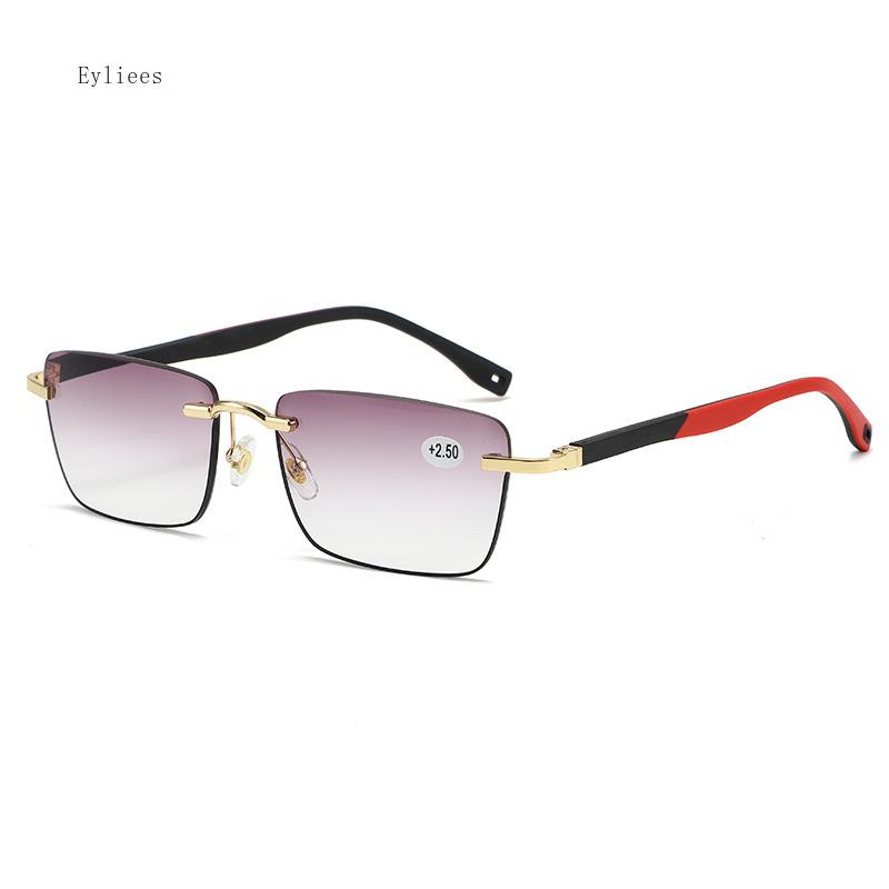 Herren Business Square Alterssichtigkeit Brille Modisch Elastisch Rutschfest Sportlicher Stil Ultraleicht Hochauflösende Brille óculos 4