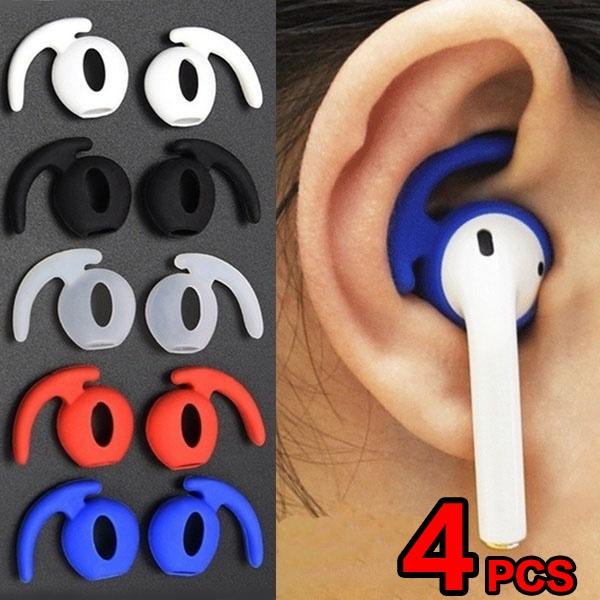 4 Stück weiche, ultradünne Kopfhörer-Spitzen, Anti-Rutsch-Ohrhörer-Silikon-Kopfhörer-Abdeckung, Ohrkappen, 5 Farben 4pcs blau