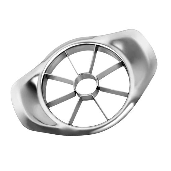 Obstschneider aus Edelstahl, scharfe Klinge, multifunktional, 8 Scheiben, Obst- und Gemüseschneider, Teiler, Entkerner, manuelles Schneiden, Schneidewerkzeuge silber