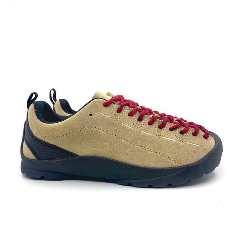 Mode Mode Herren Wildleder Freizeitschuhe Outdoor Gummisohle Wanderschuhe für Herren Herbst Winter Atmungsaktiv Low-Top Trainer Sneaker 39 beige