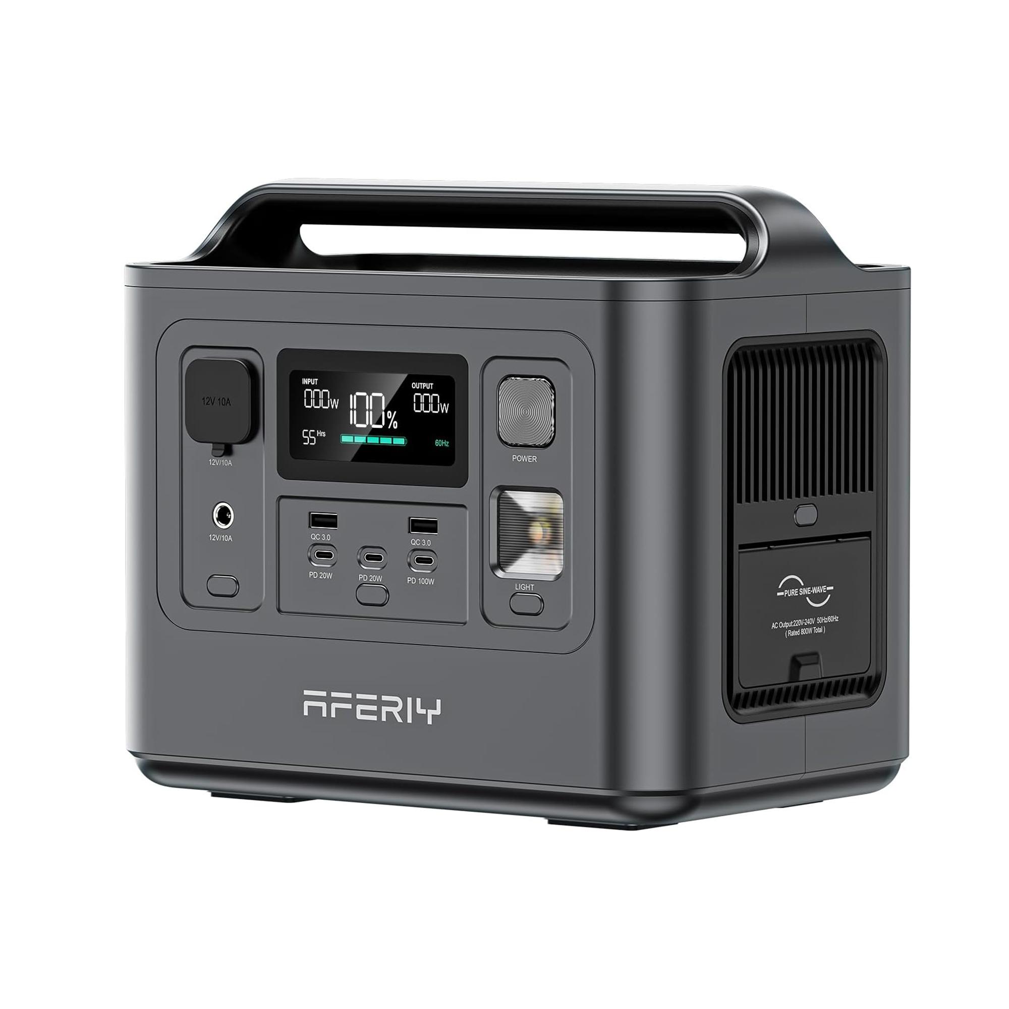 AFERIY P010 – Powerstation – Tragbare Powerstation 800W 512Wh