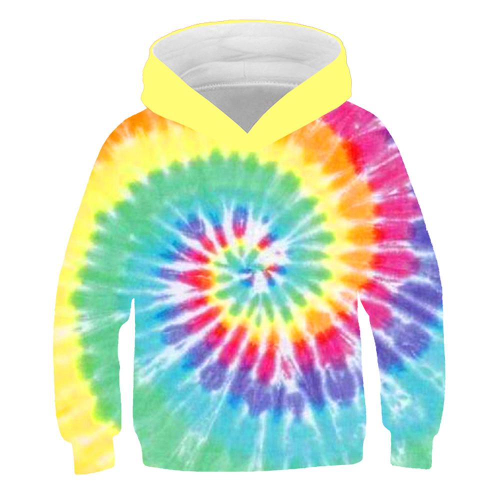Herbst Hoodie Bunte Batik Hoodies Jungen Sweatshirt Druck Langarm Mode Outdoor Kleidung für Kinder Mädchen Kleidung 130