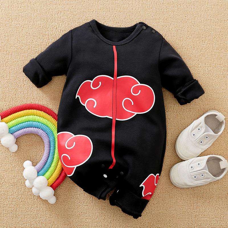 Demon Slayer Cosplay Kostüm Baby Kleidung Kinder Cartoon Anime Strampler Junge Mädchen Chrismats Halloween Baby Cosplay Colthes Säugling Baby Overall Overalls 80cm red