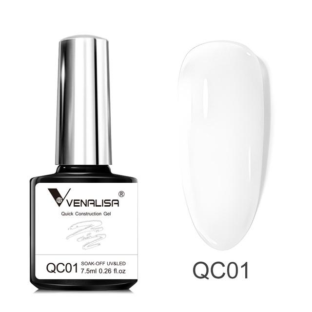 VENALISA 7,5 ml schnelles Aufbaugel, halbtransparenter Gelee-Nagellack, stärkendes Soak-Off-Gel
