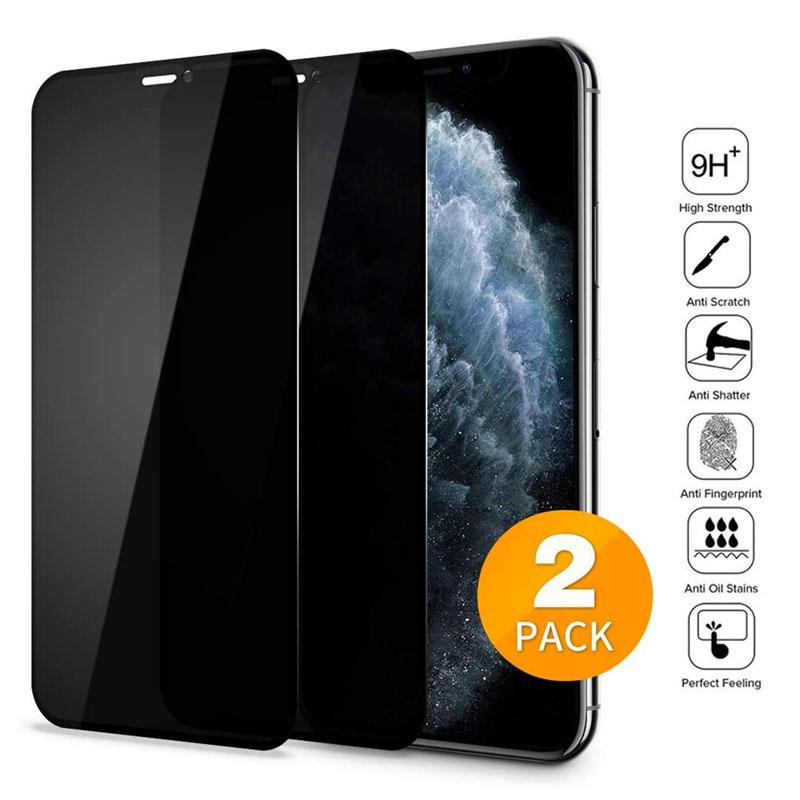 2PCS Anti-Spy Für iPhone 16 16E 15 14 13 12 11 Pro Max Gehärtetem Glas Anti-Peeping Privatsphäre screen Protector Glas Für iPhone X XS MAX XR 12 13 mini iphone Xs Max schwarz