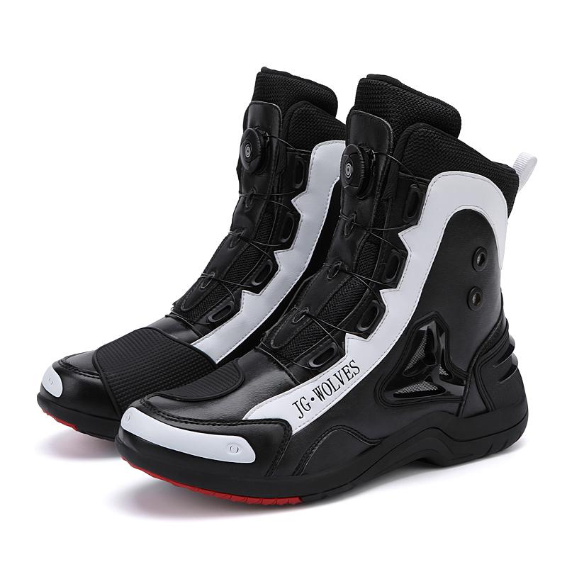 Motorradstiefel, wasserdichte Schutzstiefel, Motocross, aktive Achse, Off-Road-Motorrad, lange Oberschenkelschuhe, Motorradstiefel für Herren 38 schwarz