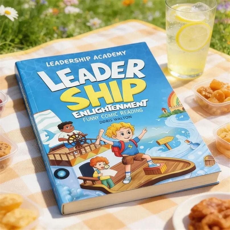 LEADER SCHAFT ERLEUCHTUNG Comic für Kinder Kommunikation Führung Englisch GZW blue