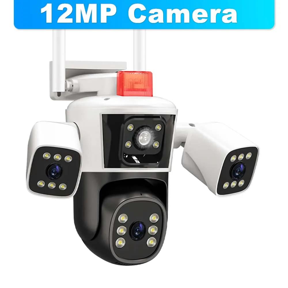 Neue EU 6K 12MP IP Kamera WiFi Drei Bildschirme Outdoor PTZ Kameras Home Security Schutz Auto Tracking CCTV Video überwachung Kamera Wifi camera