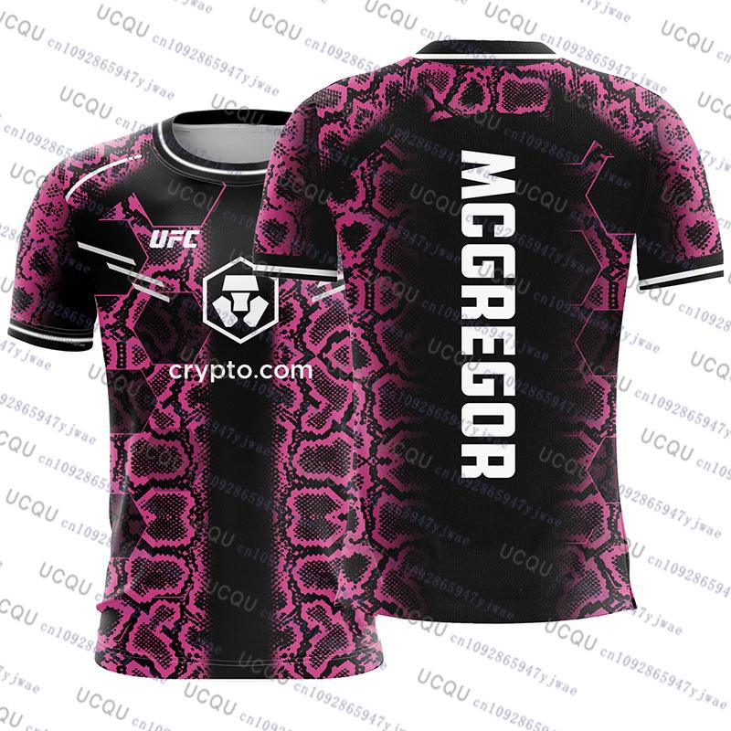 UFC 2025 Neue Mode Conor McGregor Mixed Martial Arts T-Shirt 3D-Druck Kurzarm Kampf-Oberteile Vintage Sportbekleidung MMA Trikot M