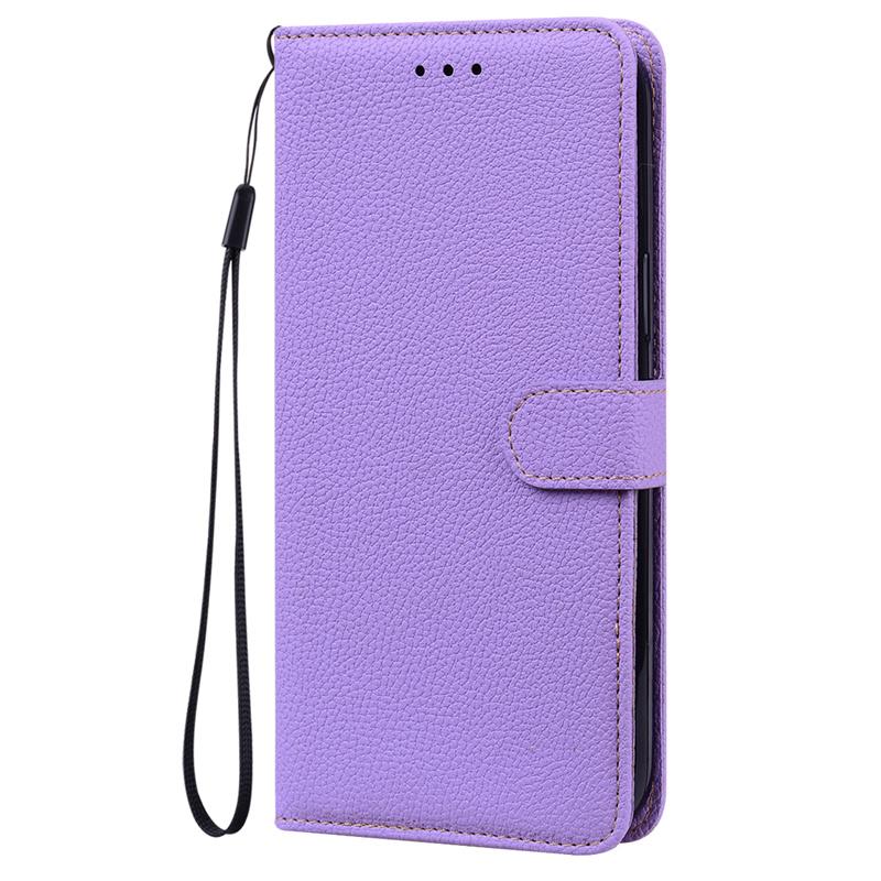 Klassische einfarbige Leder-Handyhülle für Samsung Galaxy A53 A13 A23 A33 A73 A52S 5G A12 A22 A32 A72 A51 A71 Hülle for Samsung A71 licht lila