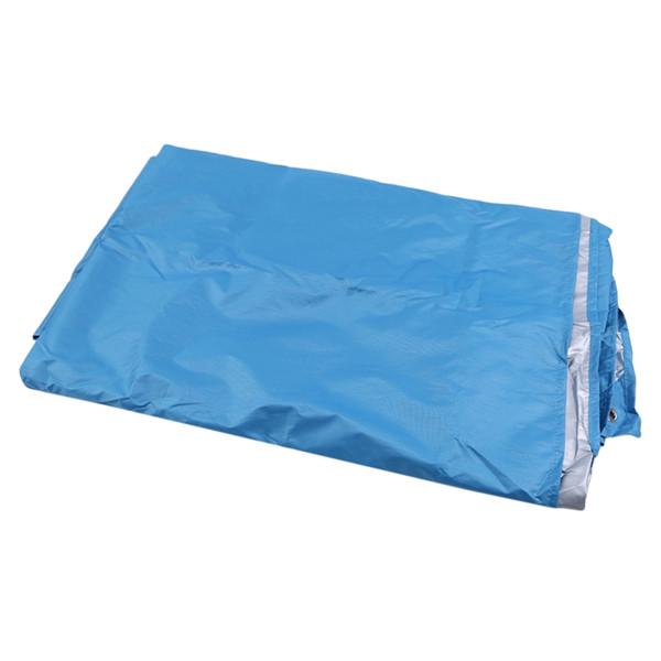 Wasserdichter Armee-Kapuzen-Festival-Regenponcho, Militär, Camping, Wandern himmelblaue