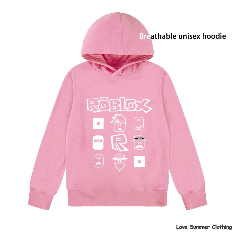 roblox Lässiger Pullover-Hoodie für Jungen Alter 4-14 mit HD-Druck Dünner Jungen-Pullover Sale Schlichte Mädchen-Freizeitkleidung Herbst-Hoodie Langarm Zurück zur Schule 100 white