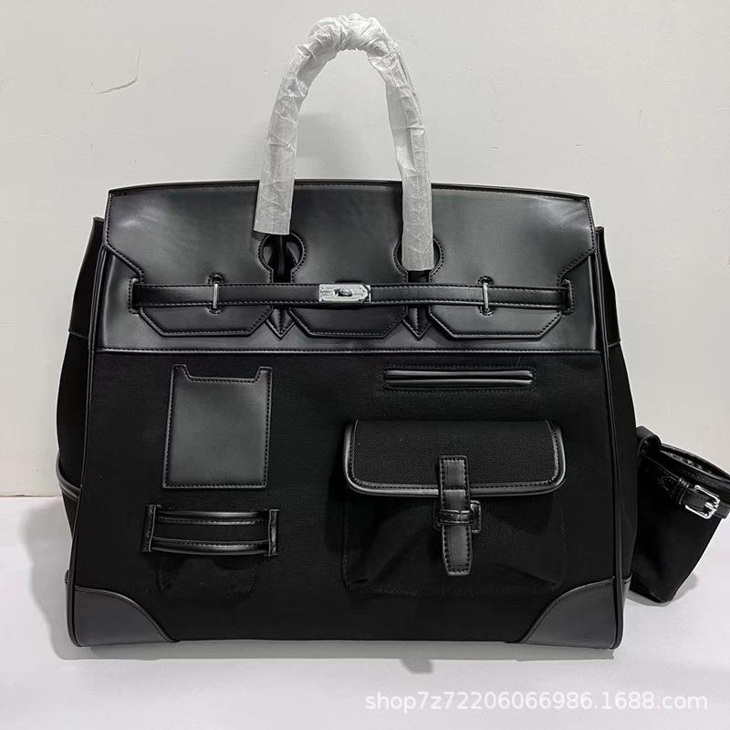 Platin-Tasche mit großer Kapazität, neue trendige Herren- und Damentasche, große Handtasche, Reisetasche aus Segeltuch, Reisetasche 46x24x37cm