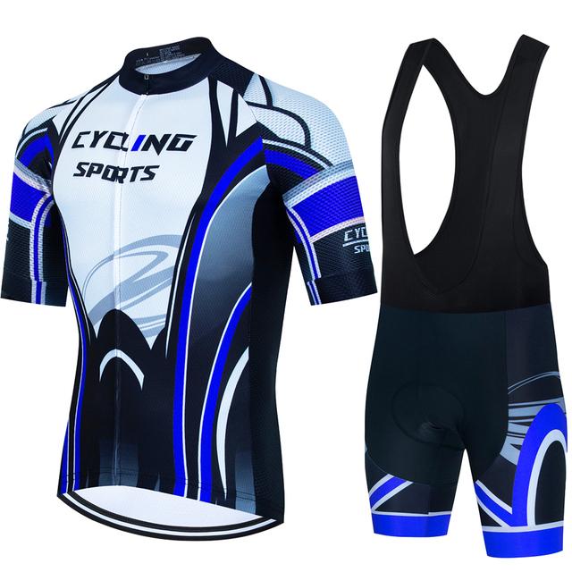 CYKLOPEDIA Sportset Herren Fahrradbekleidung 2023 Bike Bib Bluse Fahrradbekleidung Mann Sommerhose Gel Shorts Mtb Tricuta Teams XXL