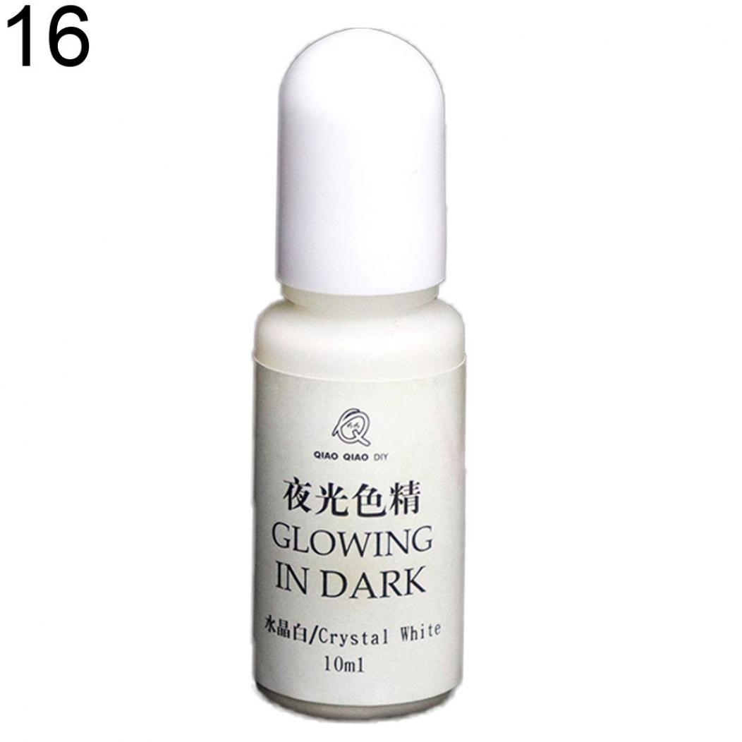 Yousheng 20 Farben leuchtender Pigmentfarbstoff UV-Harz Epoxidharz DIY Herstellung Kunsthandwerk Schmuckversorgung weiß