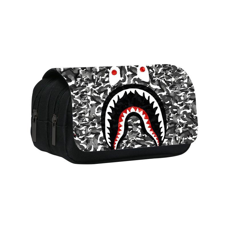 Sprayground Bedruckte Einzel- und Doppeltaschen Leichte Aufbewahrungstasche für Schreibwaren für Schüler und Bürogebrauch Style17