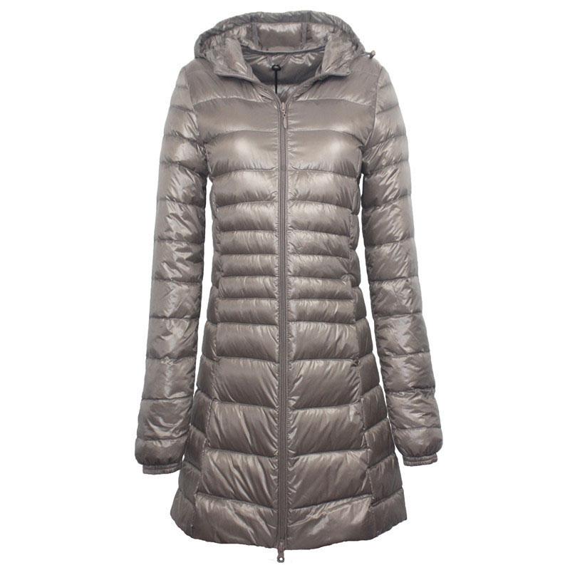 Plus Lange Daunenjacke Damen Winter Ultraleichte Daunenjacke Damen mit Kapuze Daunenmantel Damen Große Größen Mäntel XXXXXXXL