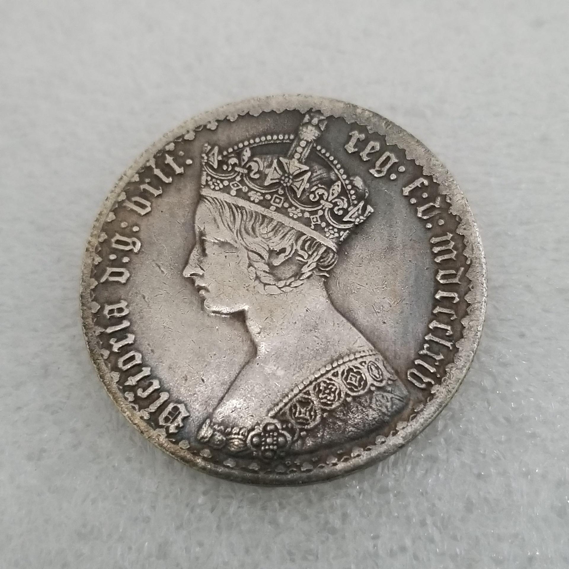 Münzen von Königin Elisabeth, Silberdollar, Sammlerstücke, antike Handwerkskunst