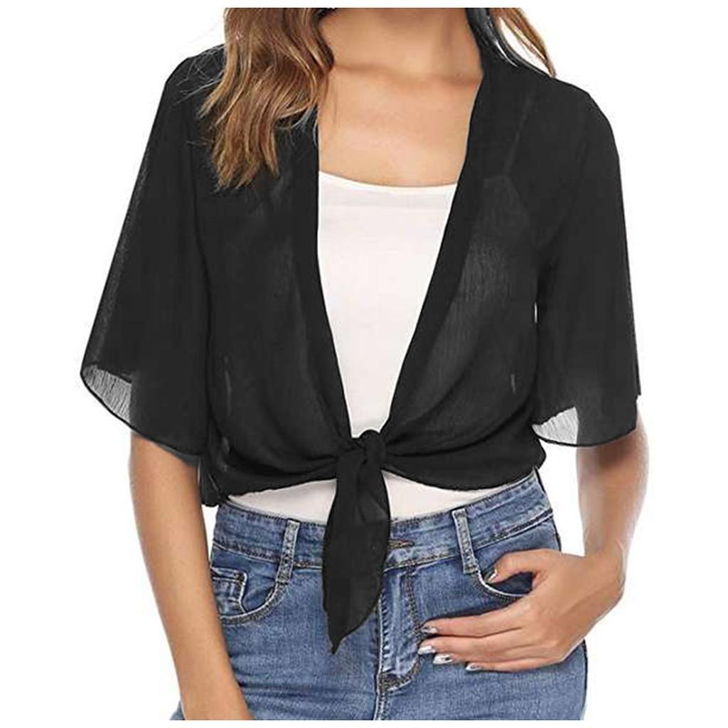 Weiche Chiffon-Schals für Damen, für Abendkleid, Hochzeit, Cape, Bolero, Flapper L schwarz