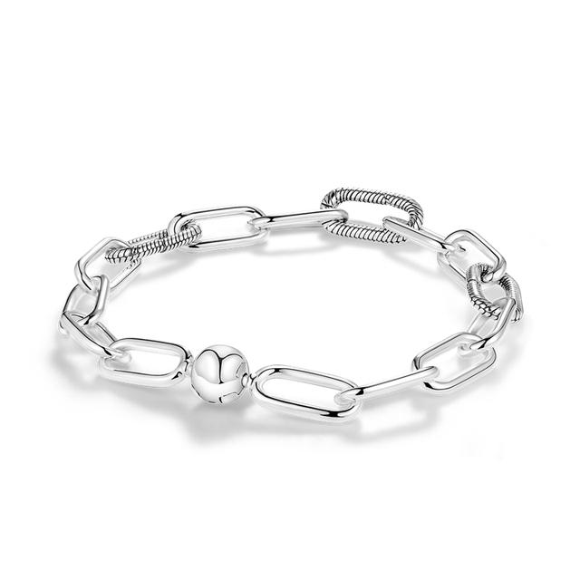 Mula Me Serie Link Kette Armband 925 Sterling Silber Fit Original Charms Diy Marke Schmuck Machen Geschenk Für Frauen Geschenk 19CM