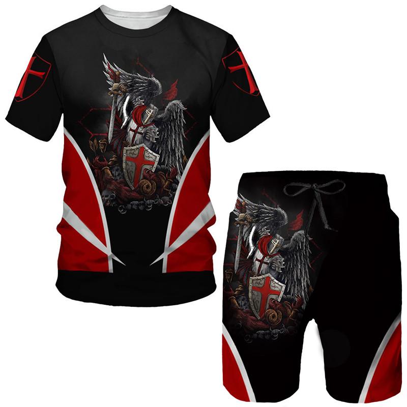 Templer Ritter T-shirt Jungen Mädchen Neuartige 3D Druck Design Mode T Shirts Mode Männer Frauen Kleidung Top Tees Kinder kurzarm M