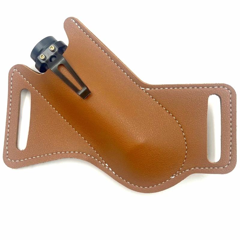 1 stücke Leder Anti-kratz Lagerung Scheide Klapp Flick Messer Taille Gürtel Clip Halter Tasche Messer Pack Werkzeuge für Camping braun