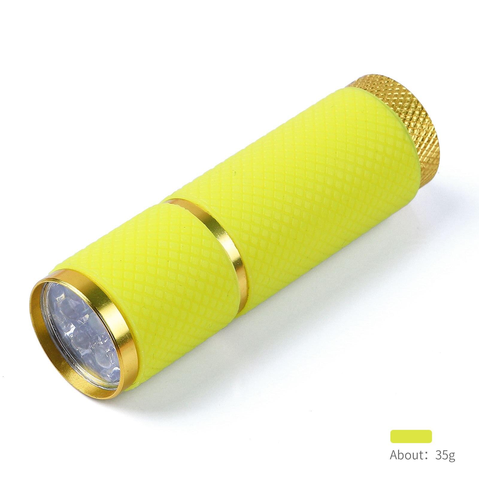 Tragbarer Mini-UV-LED-Licht-Nageltrockner mit 9 LEDs für Gelnägel, Maniküre-Werkzeug gelb