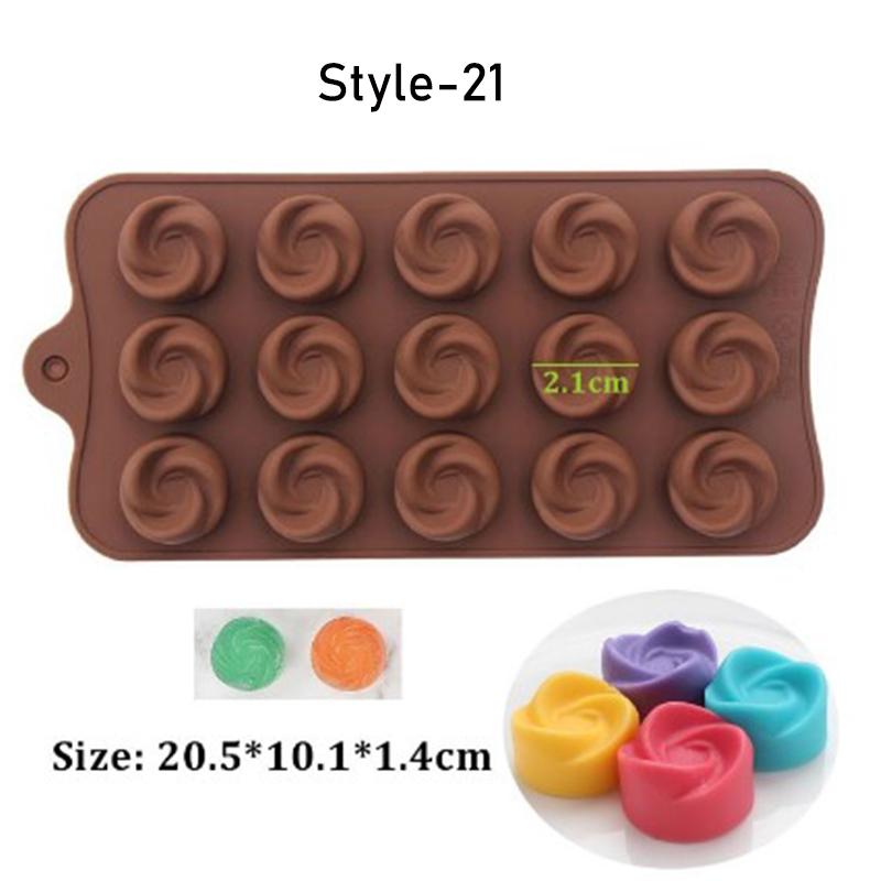 Gute Obst Kuchen Backen Werkzeug DIY Schokolade Jelly Pudding Gummibärchen Süßigkeiten Silikon Formen Form Eis Harz Form Tier 3D Swirl flower