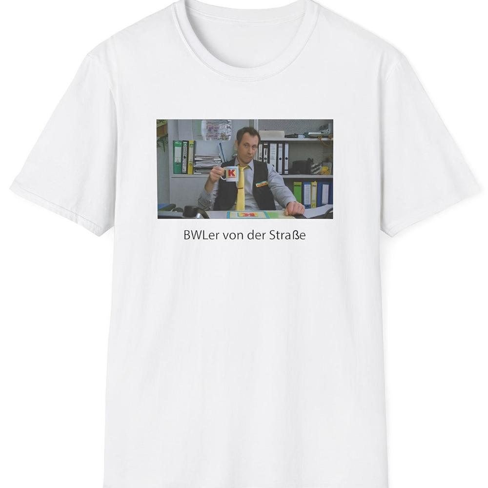 Feinkost Kolinski Bwler Von Der Strasse Lustiges T-Shirt Weicher Rundhalsausschnitt mit Deutschem Spruch Pop Cult XS gray