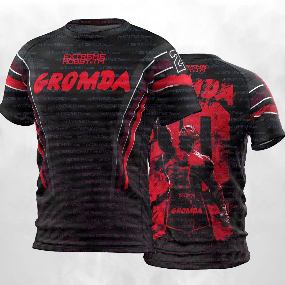 GROMDA Battle Boxing Game Team Trikot Herren MMA Play Fighting Kurzarm T-Shirts Fans Sommer 3D Druck Atmungsaktiv Sportbekleidung XXXL black