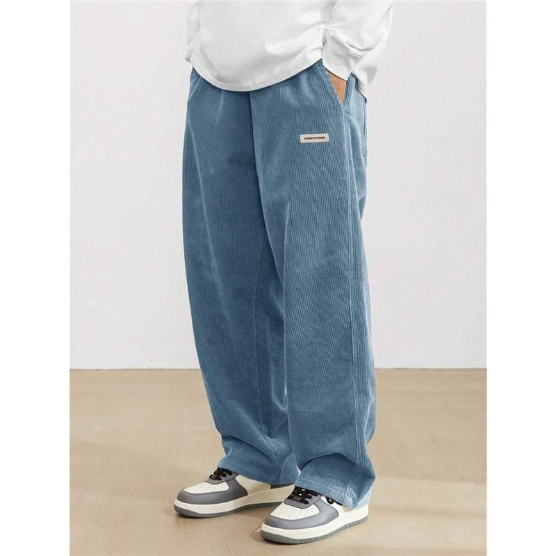 Herren Jogginghose Lose Lange Hosen Jogger Hose Casual Sport Fitness Solide Jogginghose Herren Sweatpants L blau