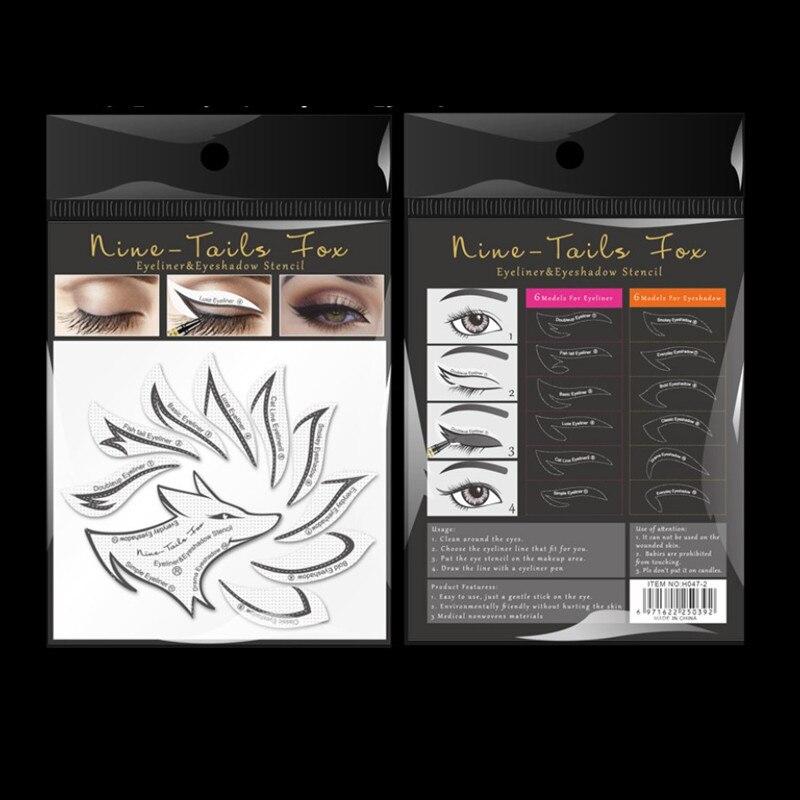 Augen-Make-up-Schablonen, geflügelter Eyeliner, Schablone, Vorlage, Formwerkzeuge, Augenbrauen, Lidschatten, Make-up-Vorlage, Werkzeug, Aufkleber, Karte