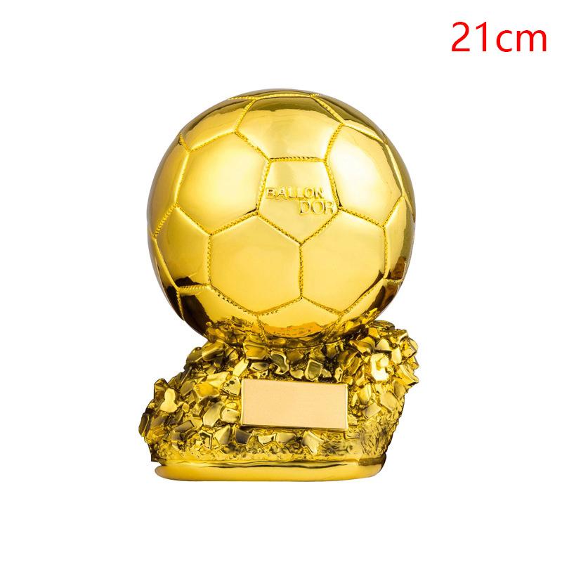 Europäischer Fußball Goldener Ball Trophäe Souvenir Fußball Sphärisch Champion Spieler Wettbewerb Auszeichnung Fans Geschenk Heimdekor 21CM