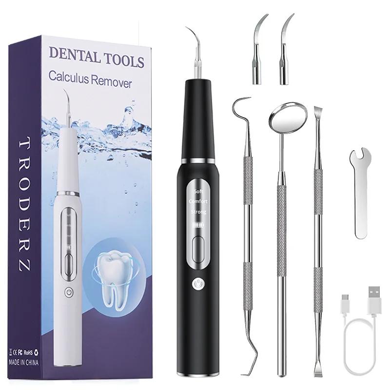 Ultraschallzahnbürste für Hunde und Katzen, entfernt Zahnstein und Plaque, Zahnpflegeset für Haustiere, Zahnsteinentferner für Haustiere, Zahnreinigungswerkzeug schwarz