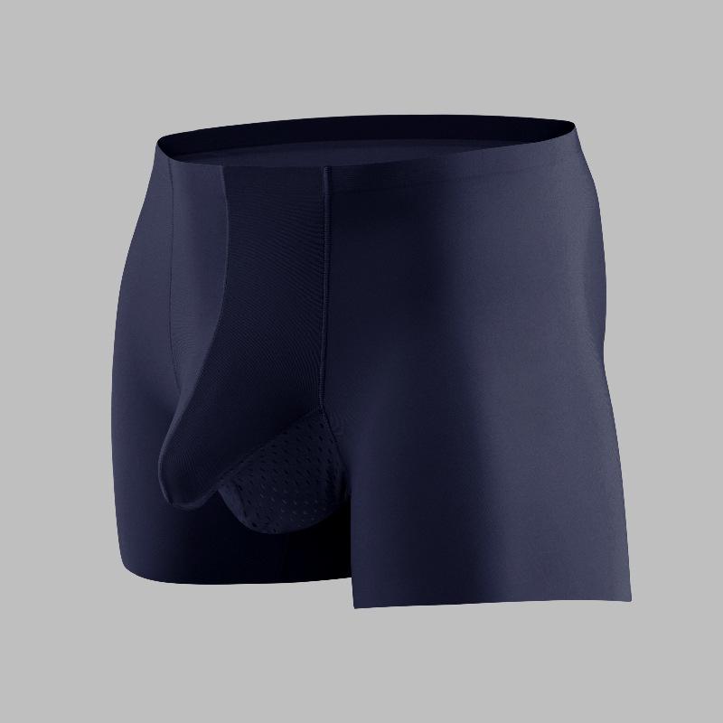 Herren Nahtlose Unterwäsche Atmungsaktiv und Bequem Flache Unterwäsche Boxer Briefs L saphir
