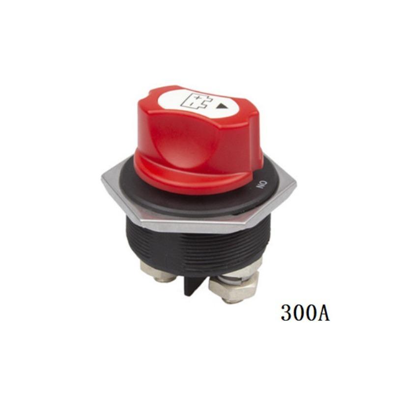 Batterieschalter Autobatterie Trennschalter Hauptschalter 12V/24V 200A, 50A, 100A Ein-Ausschalter Wasserdichter Netzschalter Isolatorschalter für Motorrad Boot Auto 300A-Detach rot/schwarz