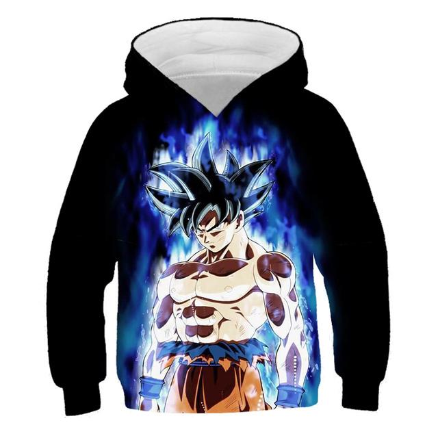 2025 Dragon Ball Z Kapuzenpullover Kinder Goku Sweatshirts Baby Jungen Kleidung für Herbst Neue Kinderbekleidung Kinder Kapuzenpullover Vegeta 3D Sweatshirt 11-12 Years