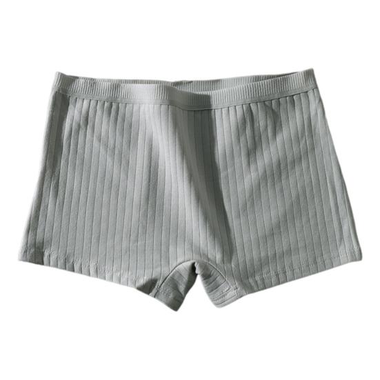 Damen Unterhosen Nahtlose Mittlere Taille Baumwolle Einfarbig Dehnbare Boxershorts Anti-Exposition Feuchtigkeitstransportierend M grün