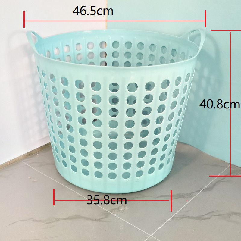 Großer Kunststoff-Aufbewahrungskorb für Wäsche, Kleidung, Spielzeug, starke Widerstandsfähigkeit, Behälter für Kleinigkeiten Blue 70# 35.8*40.8*46.5cm