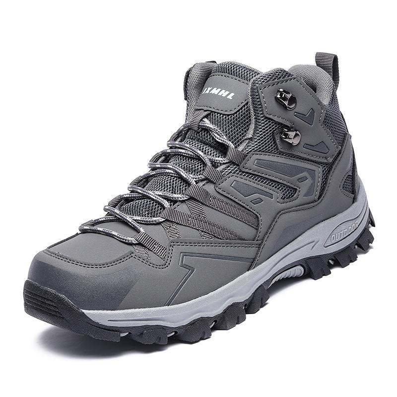 Neue Wanderschuhe Unisex Outdoor Wandersport Schuhe Campingstiefel Damen Wasserdichte Wanderschuhe Rutschfeste Wander-Knöchelschuhe 44 graue