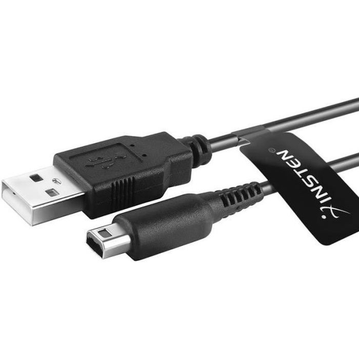 Ladekabel - INSTEN - 1.2M - USB - Kompatibel mit New 3DS/2DS/DSi - Schwarz