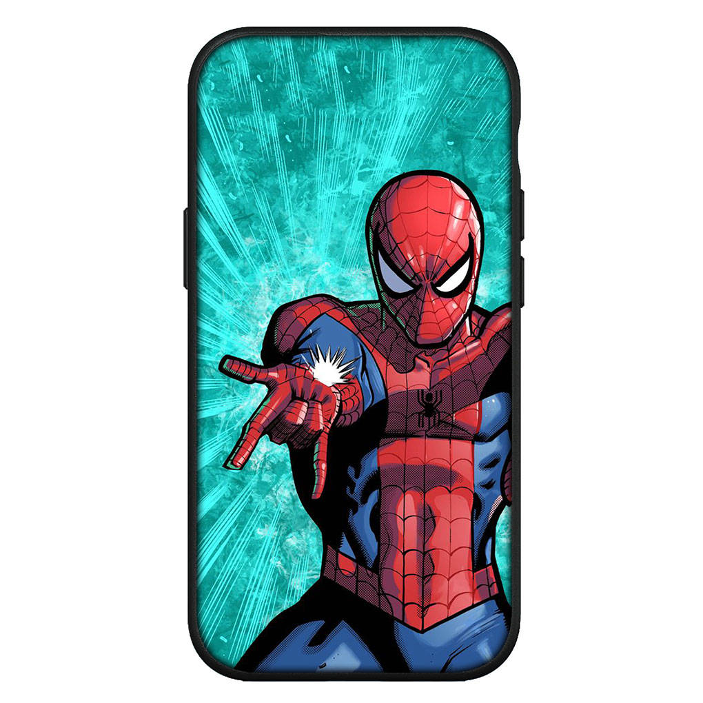 für iPhone 16 15 X XR Samsung Galaxy S24 S23 Plus Xiaomi Redmi Note 13 12 11 Pro Max 9 14 OPPO Huawei Hülle SpiderMan Rot Marvel Spider Man Handyhülle for Samsung Galaxy S10 Lite himmelblau