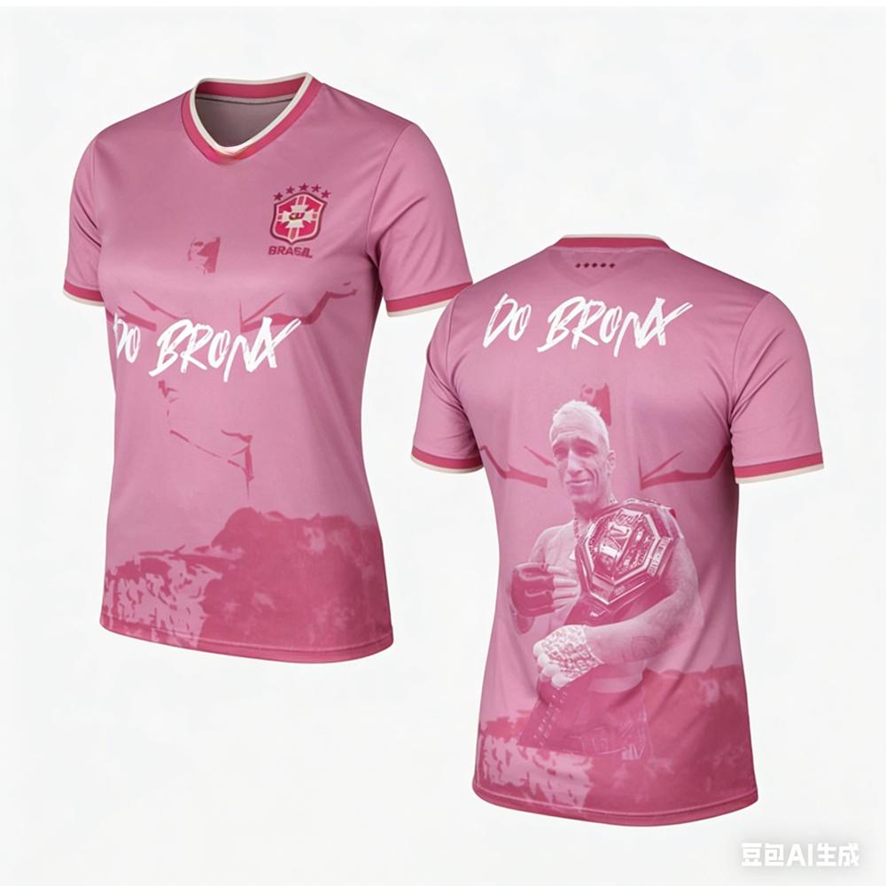 Do Bronx Charles Oliveira Sommer Herren BMF Sportshirt Übergröße Atmungsaktiv Schnelltrocknend MMA Training Fitness Boxen T-Shirt XS pink