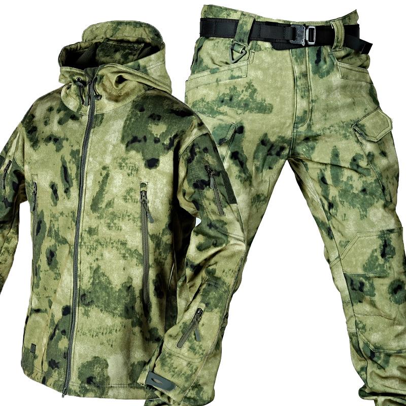 Militär-Kampfuniform, Outdoor-Bergsteigen, Militär-Langarm-Taktik-Trainingsanzug XXXL grün