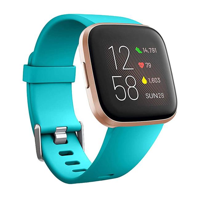 Silikon-Ersatzband für Fitbit Versa 2 Smart Watch Zubehör Armband für Fitbit Versa/Versa Lite L-(160-220mm)