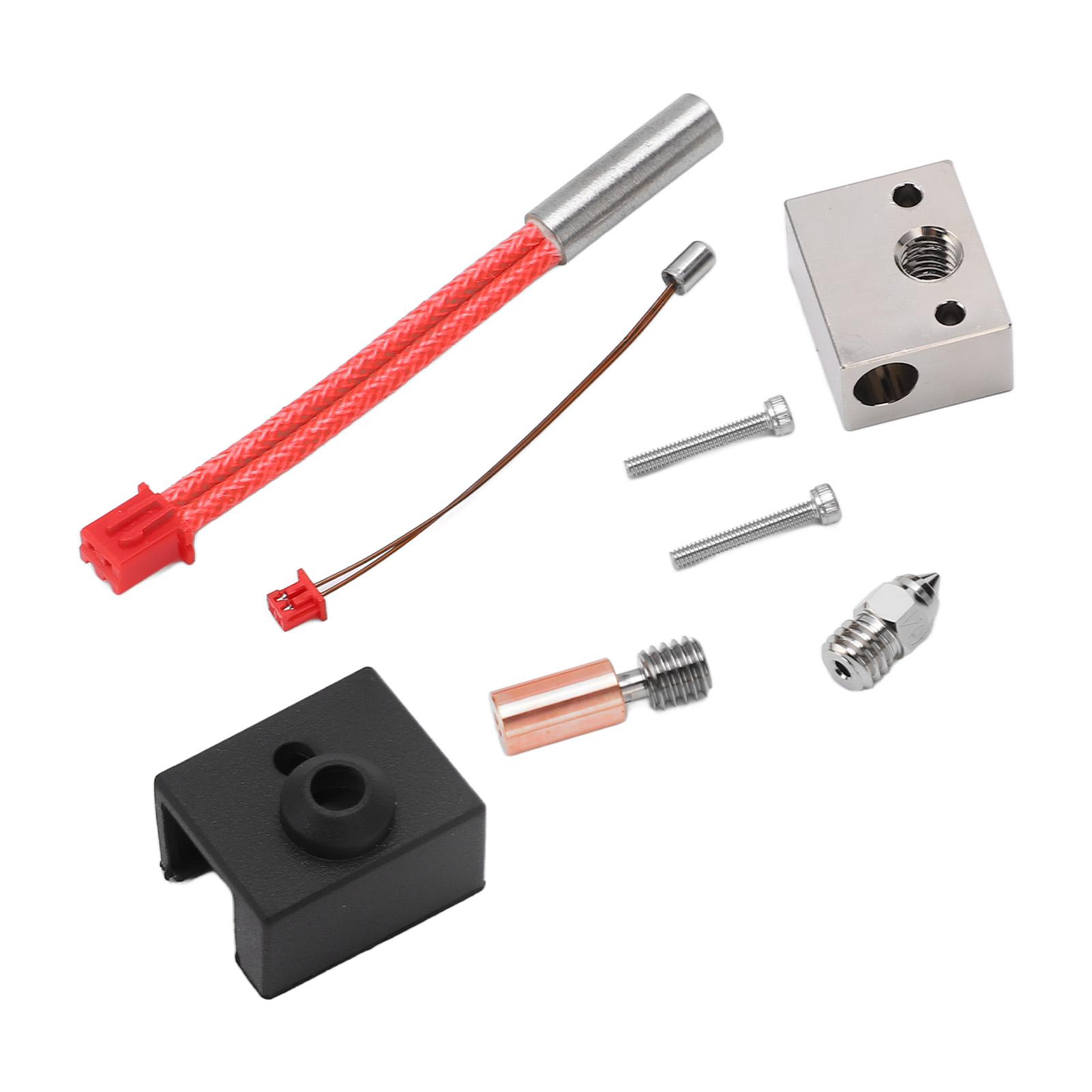 3D-Drucker Hotend Kit Bimetall Heizblock Halsrohr Heizpatrone Düse Extruderteile für Ender 3 S1