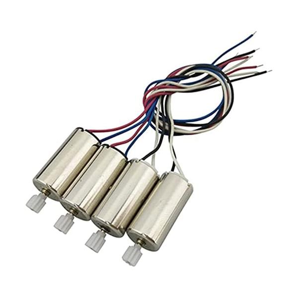 Satz aus 4 Motoren für Syma X5SW X5SC-1 RC-Drohne | 2 im Uhrzeigersinn & 2 gegen den Uhrzeigersinn | Für RC-Modelle | 16,7 x 8 mm | Silber | Kunststoff silber
