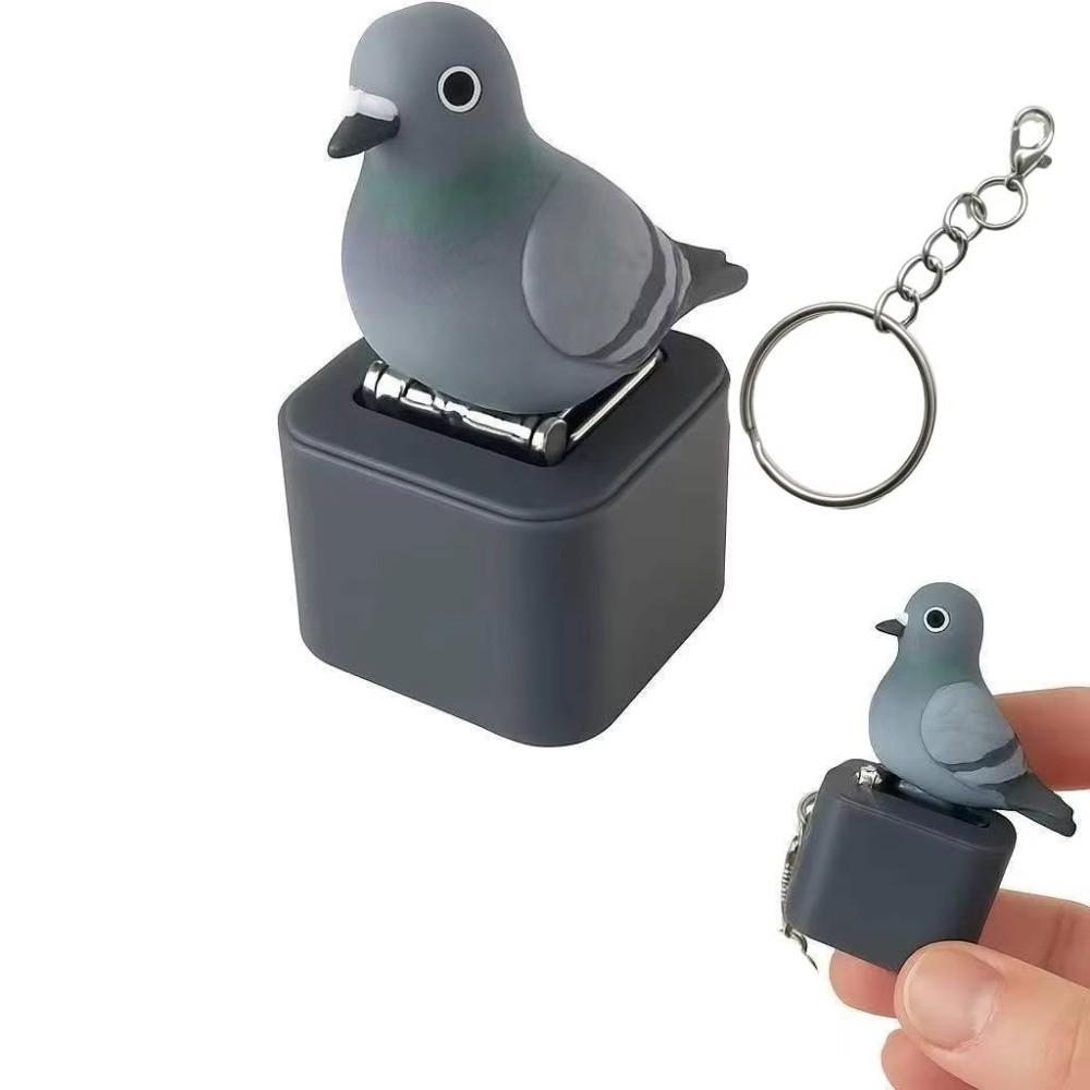 Fidget Tier Klicker Schlüsselanhänger LED-Licht Angstsensor Spielzeug Tragbares Stressabbau-Spielzeug Für Erwachsene Pigeon