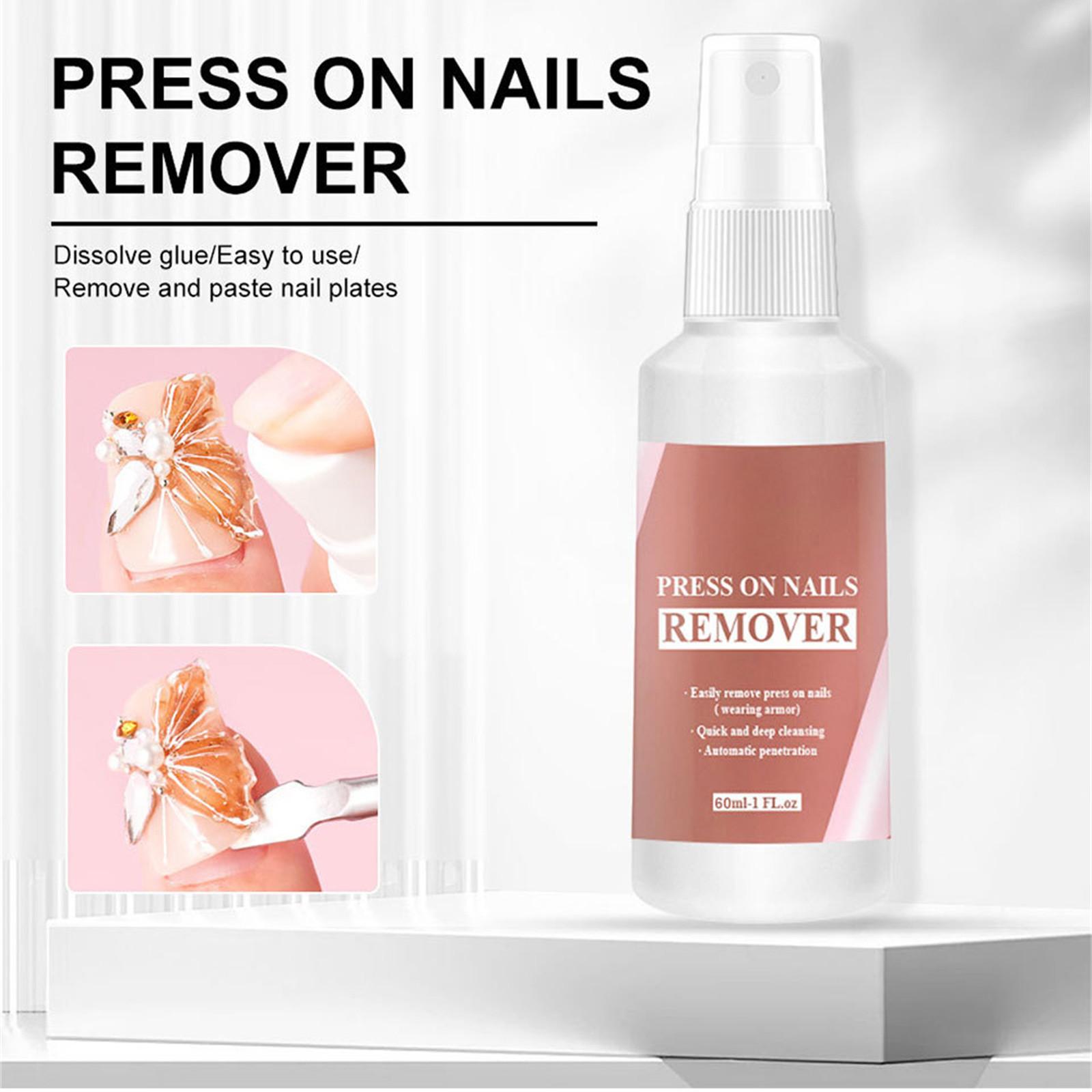 Press-On-Nagel-Entferner, 60 ml, Kleberentfernung für künstliche Nägel, Nagelkleberentferner, einfaches Entfernen, schneller, fester Kleberentferner One Size